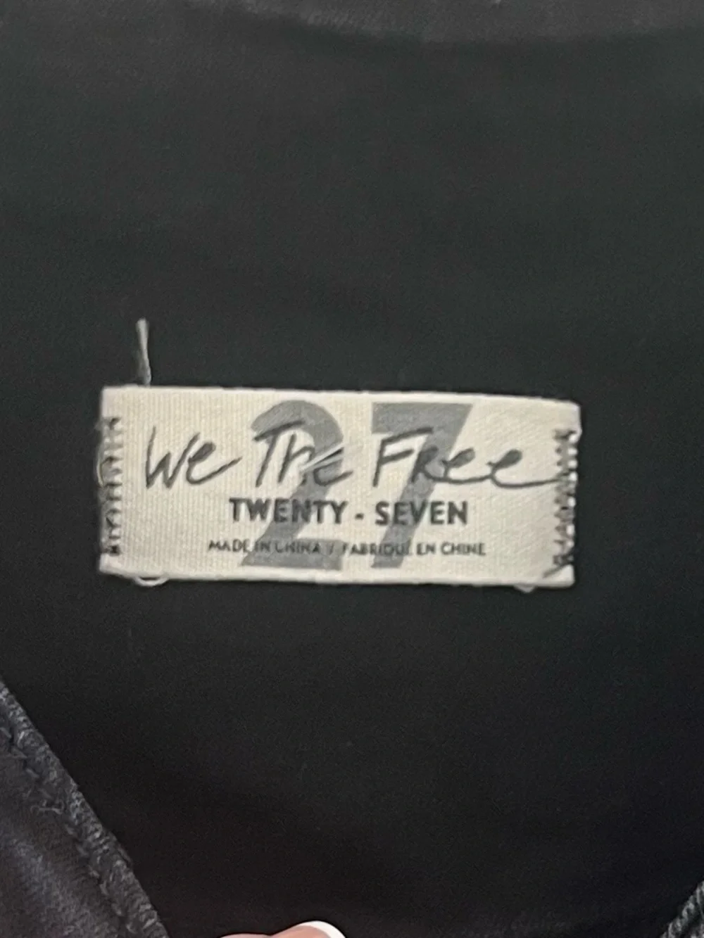 Free People We The Free Penny Pull On Flare Stretch High Rise Black Jeans SZ 27